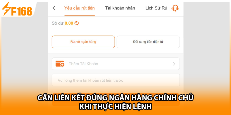 Cần liên kết đúng ngân hàng chính chủ khi thực hiện lệnh 